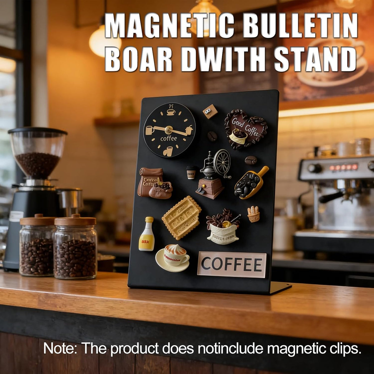 Magnet Board 7.87 x5.31 x 3.93 Stand Mini White Metal Tabletop Memo Standing Magnetic Board for Desk - Magnetic Display for Back to School Menu Table， Photos，Memos (White*2, 20 * 13.5 * 10cm)