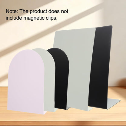 Magnet Board 7.87 x5.31 x 3.93 Stand Mini White Metal Tabletop Memo Standing Magnetic Board for Desk - Magnetic Display for Back to School Menu Table， Photos，Memos (White*2, 20 * 13.5 * 10cm)