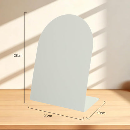 Magnet Board 7.87 x5.31 x 3.93 Stand Mini White Metal Tabletop Memo Standing Magnetic Board for Desk - Magnetic Display for Back to School Menu Table， Photos，Memos (White*2, 20 * 13.5 * 10cm)