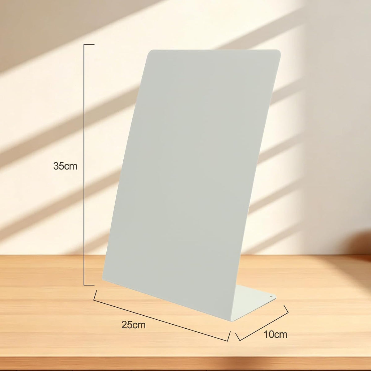 Magnet Board 7.87 x5.31 x 3.93 Stand Mini White Metal Tabletop Memo Standing Magnetic Board for Desk - Magnetic Display for Back to School Menu Table， Photos，Memos (White*2, 20 * 13.5 * 10cm)