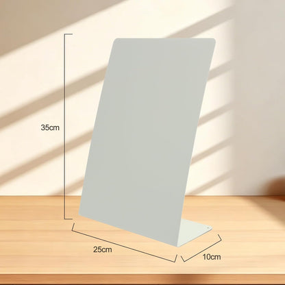 Magnet Board 7.87 x5.31 x 3.93 Stand Mini White Metal Tabletop Memo Standing Magnetic Board for Desk - Magnetic Display for Back to School Menu Table， Photos，Memos (White*2, 20 * 13.5 * 10cm)