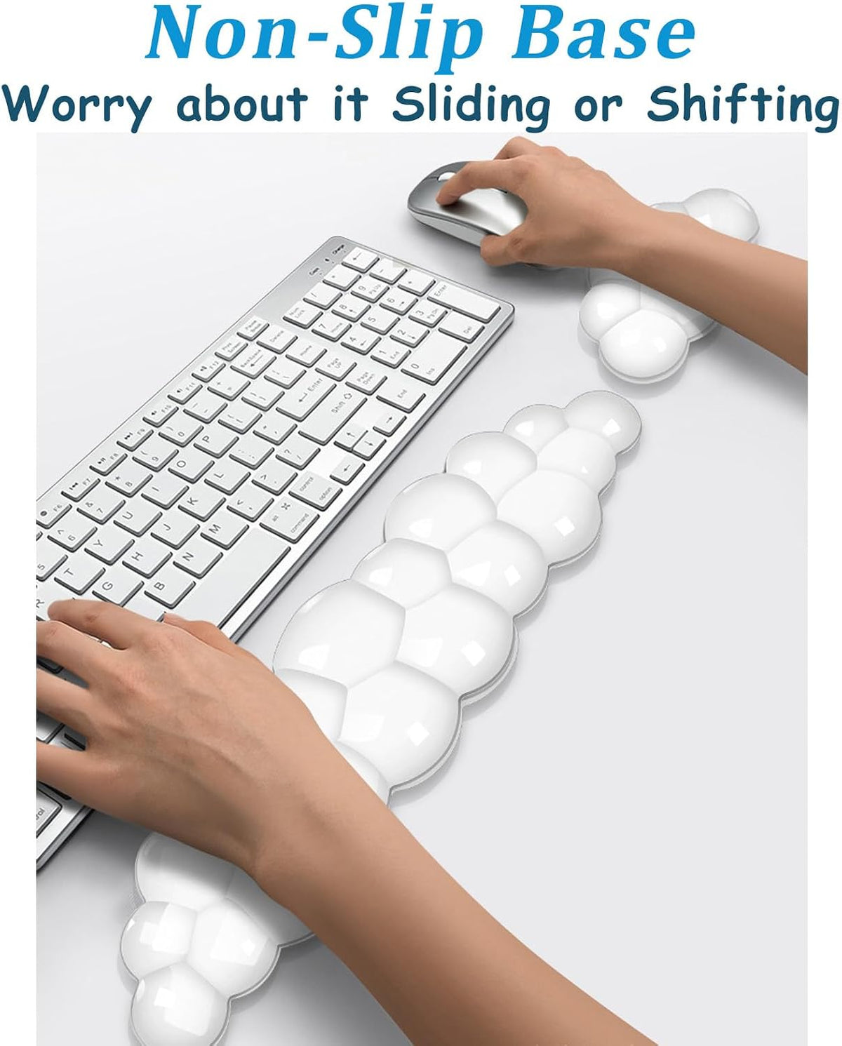 Clear Gel Mouse Wrist Rest, Wrist Support Wrist Pad for Typing Pain Relief, Ergonomic Cool Wrist Rest for Mouse, Hand Mouse Wrist Rest for Office, Gaming, Computer, Laptop - Transparent Green
