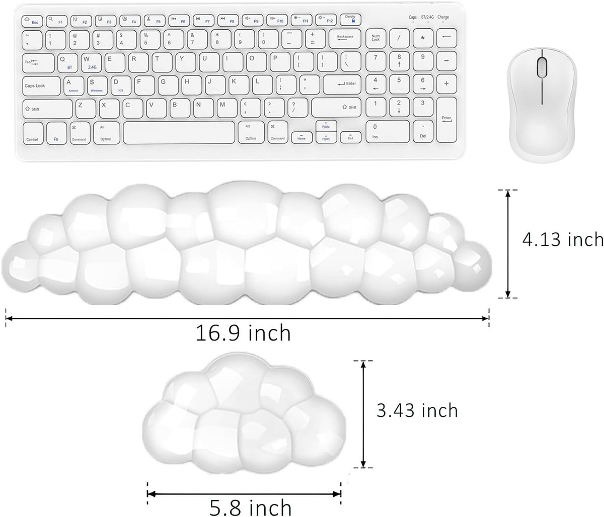 Clear Gel Mouse Wrist Rest, Wrist Support Wrist Pad for Typing Pain Relief, Ergonomic Cool Wrist Rest for Mouse, Hand Mouse Wrist Rest for Office, Gaming, Computer, Laptop - Transparent Green