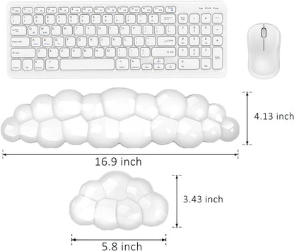 Clear Gel Mouse Wrist Rest, Wrist Support Wrist Pad for Typing Pain Relief, Ergonomic Cool Wrist Rest for Mouse, Hand Mouse Wrist Rest for Office, Gaming, Computer, Laptop - Transparent Green