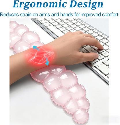 Clear Gel Mouse Wrist Rest, Wrist Support Wrist Pad for Typing Pain Relief, Ergonomic Cool Wrist Rest for Mouse, Hand Mouse Wrist Rest for Office, Gaming, Computer, Laptop - Transparent Green