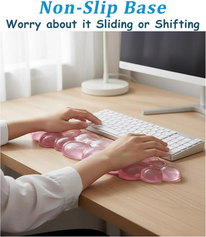 Clear Gel Mouse Wrist Rest, Wrist Support Wrist Pad for Typing Pain Relief, Ergonomic Cool Wrist Rest for Mouse, Hand Mouse Wrist Rest for Office, Gaming, Computer, Laptop - Transparent Green