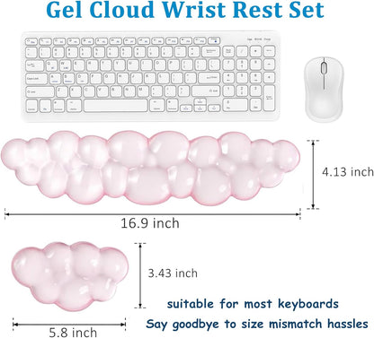 Clear Gel Mouse Wrist Rest, Wrist Support Wrist Pad for Typing Pain Relief, Ergonomic Cool Wrist Rest for Mouse, Hand Mouse Wrist Rest for Office, Gaming, Computer, Laptop - Transparent Green