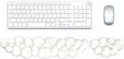 Clear Gel Mouse Wrist Rest, Wrist Support Wrist Pad for Typing Pain Relief, Ergonomic Cool Wrist Rest for Mouse, Hand Mouse Wrist Rest for Office, Gaming, Computer, Laptop - Transparent Green