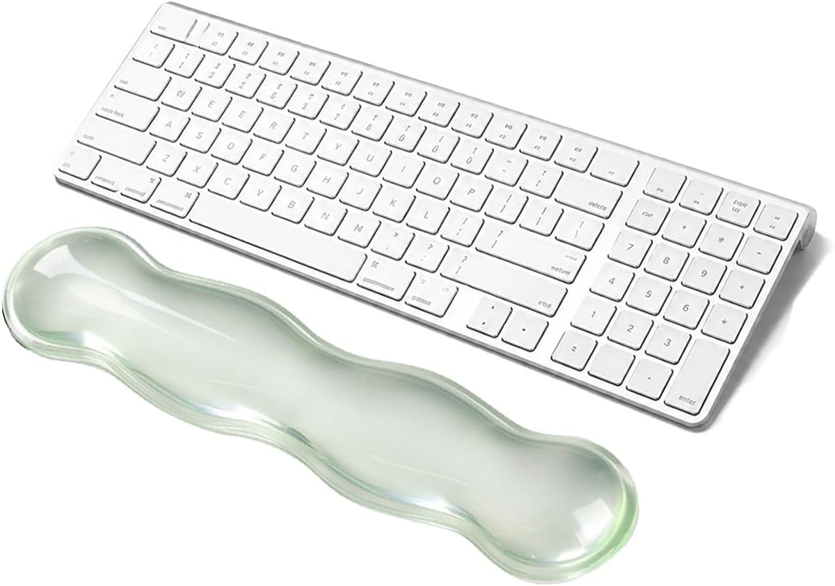 Clear Gel Mouse Wrist Rest, Wrist Support Wrist Pad for Typing Pain Relief, Ergonomic Cool Wrist Rest for Mouse, Hand Mouse Wrist Rest for Office, Gaming, Computer, Laptop - Transparent Green