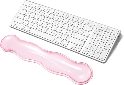 Clear Gel Mouse Wrist Rest, Wrist Support Wrist Pad for Typing Pain Relief, Ergonomic Cool Wrist Rest for Mouse, Hand Mouse Wrist Rest for Office, Gaming, Computer, Laptop - Transparent Green