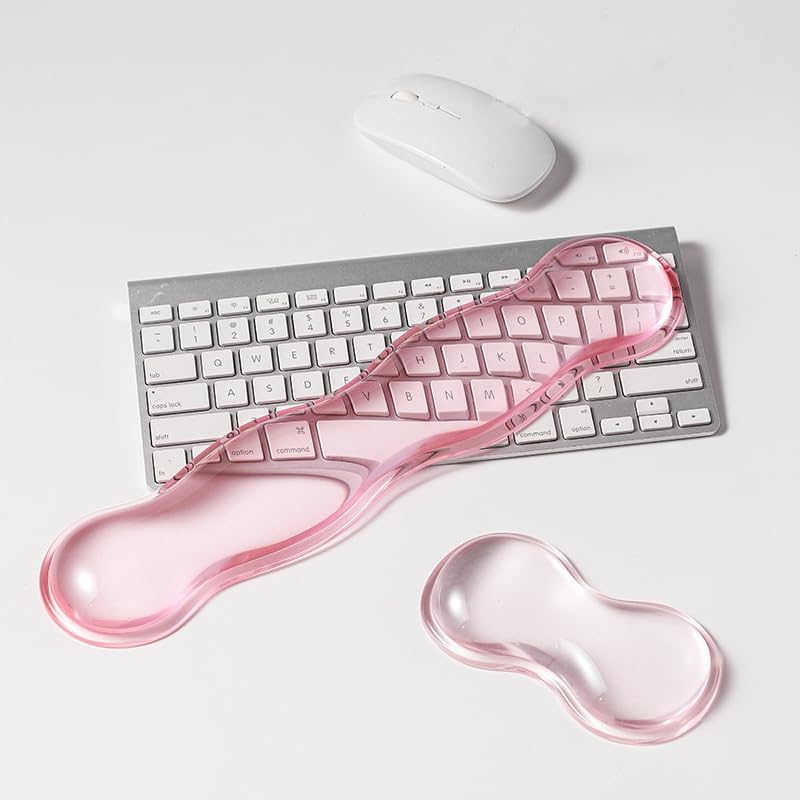 Clear Gel Mouse Wrist Rest, Wrist Support Wrist Pad for Typing Pain Relief, Ergonomic Cool Wrist Rest for Mouse, Hand Mouse Wrist Rest for Office, Gaming, Computer, Laptop - Transparent Green