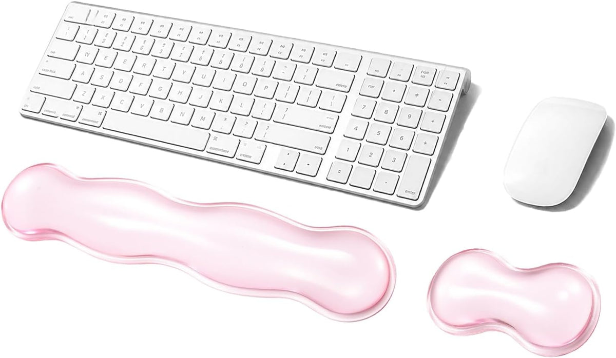 Clear Gel Mouse Wrist Rest, Wrist Support Wrist Pad for Typing Pain Relief, Ergonomic Cool Wrist Rest for Mouse, Hand Mouse Wrist Rest for Office, Gaming, Computer, Laptop - Transparent Green