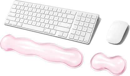 Clear Gel Mouse Wrist Rest, Wrist Support Wrist Pad for Typing Pain Relief, Ergonomic Cool Wrist Rest for Mouse, Hand Mouse Wrist Rest for Office, Gaming, Computer, Laptop - Transparent Green