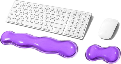 Clear Gel Mouse Wrist Rest, Wrist Support Wrist Pad for Typing Pain Relief, Ergonomic Cool Wrist Rest for Mouse, Hand Mouse Wrist Rest for Office, Gaming, Computer, Laptop - Transparent Green