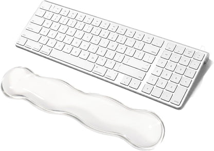 Clear Gel Mouse Wrist Rest, Wrist Support Wrist Pad for Typing Pain Relief, Ergonomic Cool Wrist Rest for Mouse, Hand Mouse Wrist Rest for Office, Gaming, Computer, Laptop - Transparent Green
