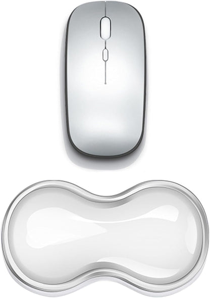 Clear Gel Mouse Wrist Rest, Wrist Support Wrist Pad for Typing Pain Relief, Ergonomic Cool Wrist Rest for Mouse, Hand Mouse Wrist Rest for Office, Gaming, Computer, Laptop - Transparent Green