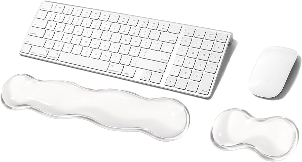 Clear Gel Mouse Wrist Rest, Wrist Support Wrist Pad for Typing Pain Relief, Ergonomic Cool Wrist Rest for Mouse, Hand Mouse Wrist Rest for Office, Gaming, Computer, Laptop - Transparent Green