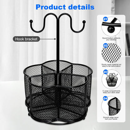 Pen Holder for Desk,360 Degree Rotating Pencil Holder Organizer