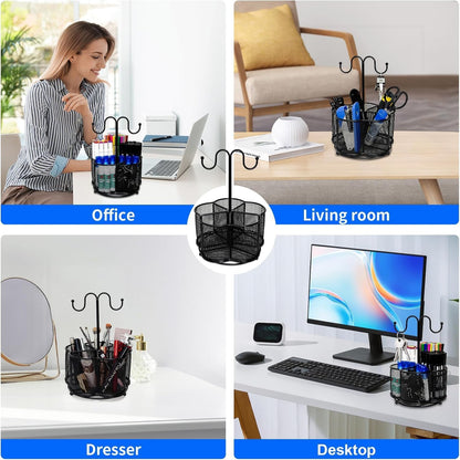 Pen Holder for Desk,360 Degree Rotating Pencil Holder Organizer