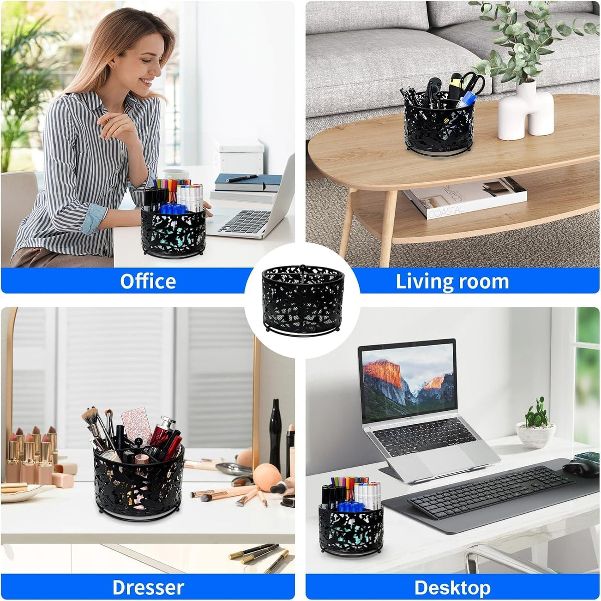 Pen Holder for Desk,360 Degree Rotating Pencil Holder Organizer