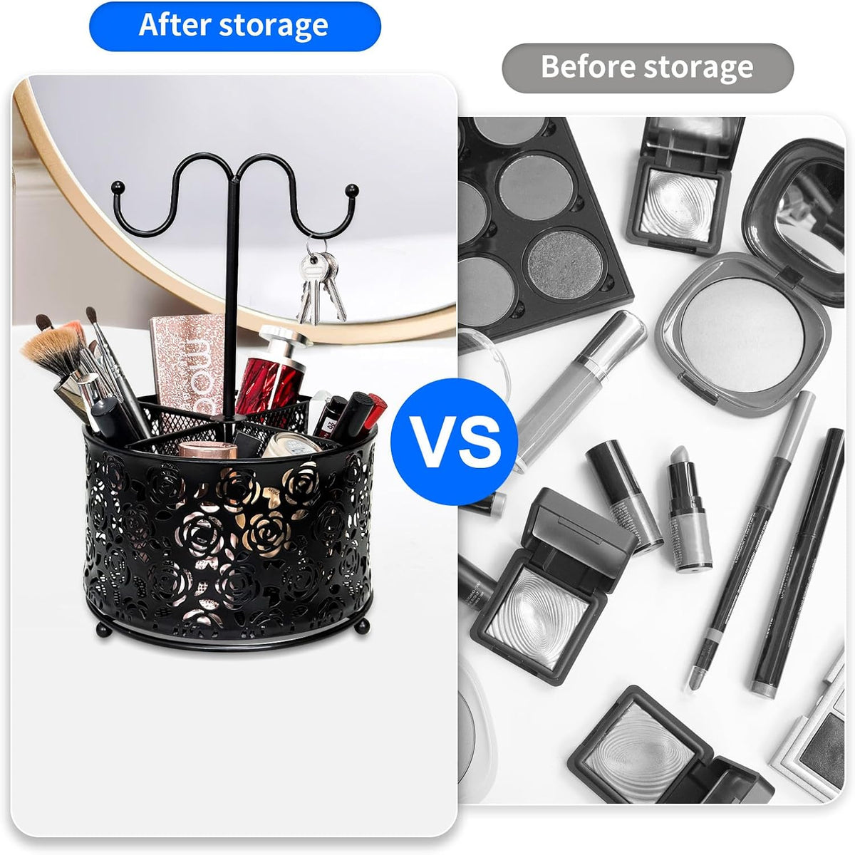 Pen Holder for Desk,360 Degree Rotating Pencil Holder Organizer