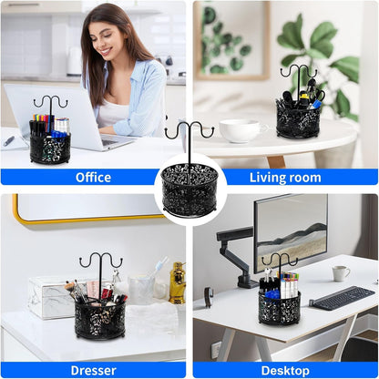 Pen Holder for Desk,360 Degree Rotating Pencil Holder Organizer