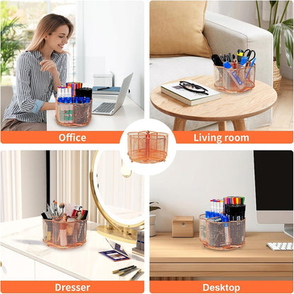 Pen Holder for Desk,360 Degree Rotating Pencil Holder Organizer