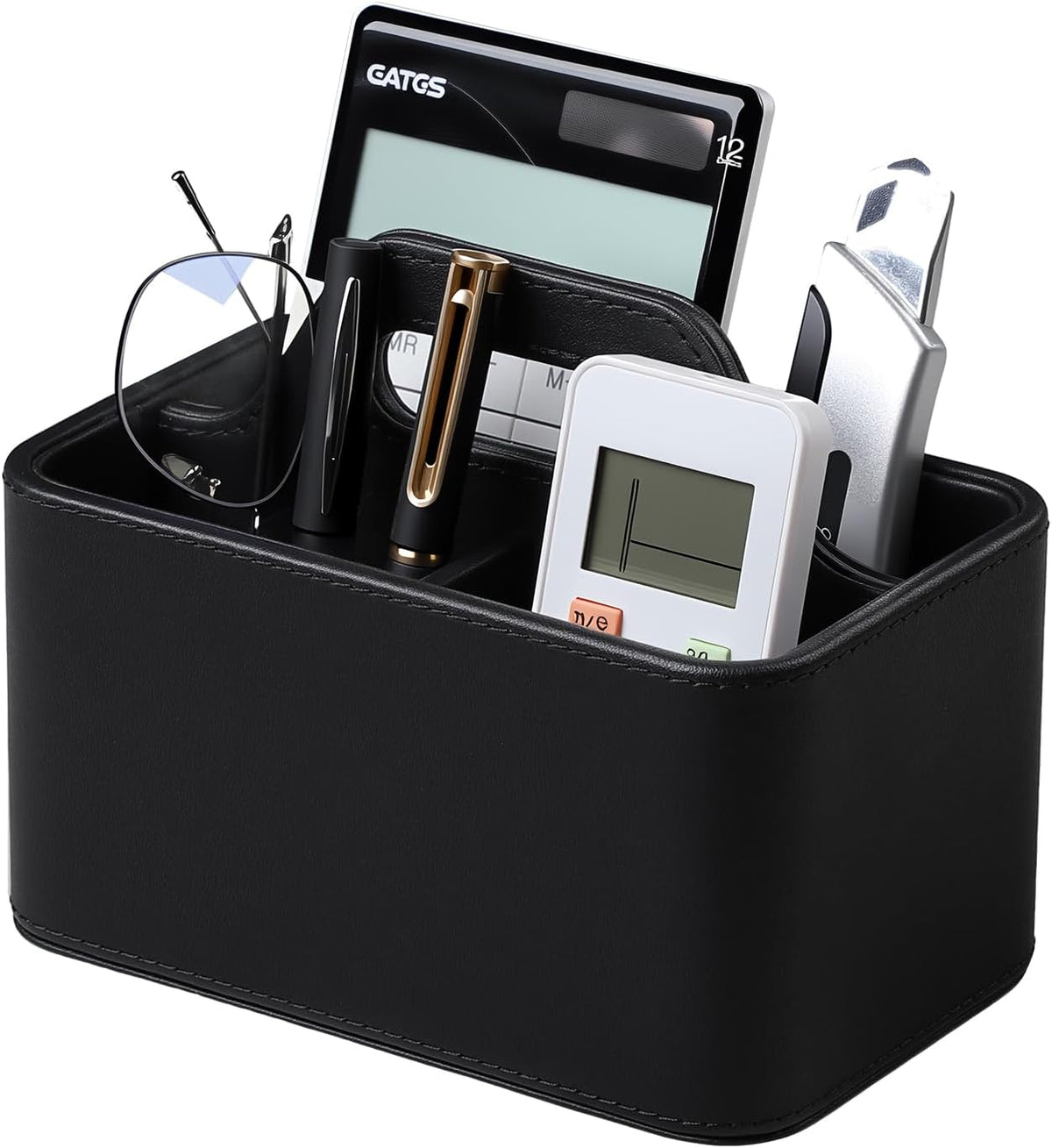 Remote Control Holder, Portable Desk Remote Organizer, Beige
