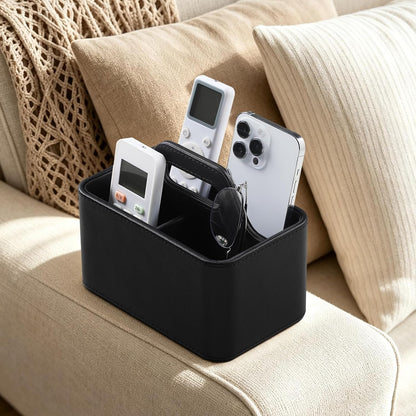 Remote Control Holder, Portable Desk Remote Organizer, Beige
