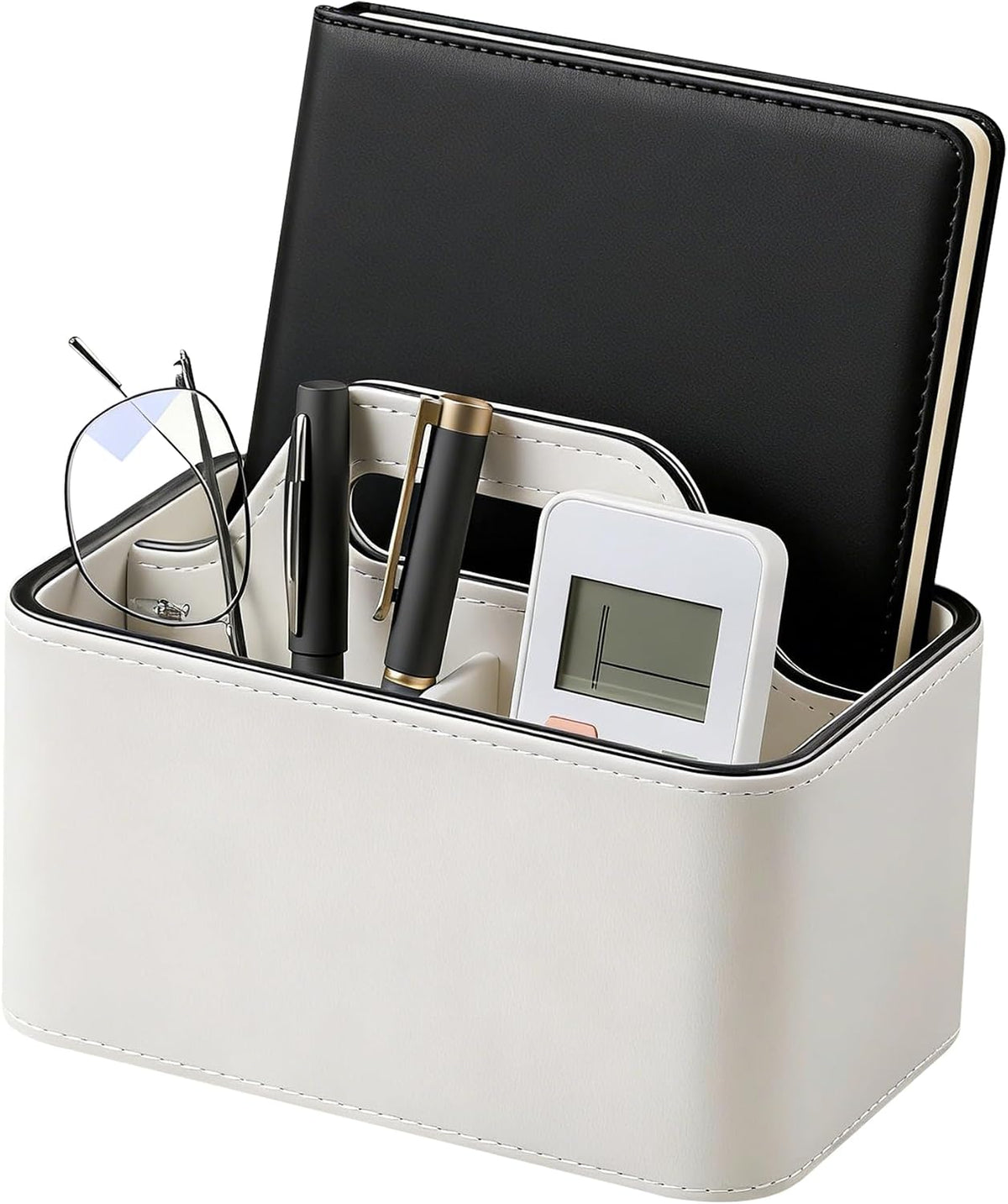 Remote Control Holder, Portable Desk Remote Organizer, Beige