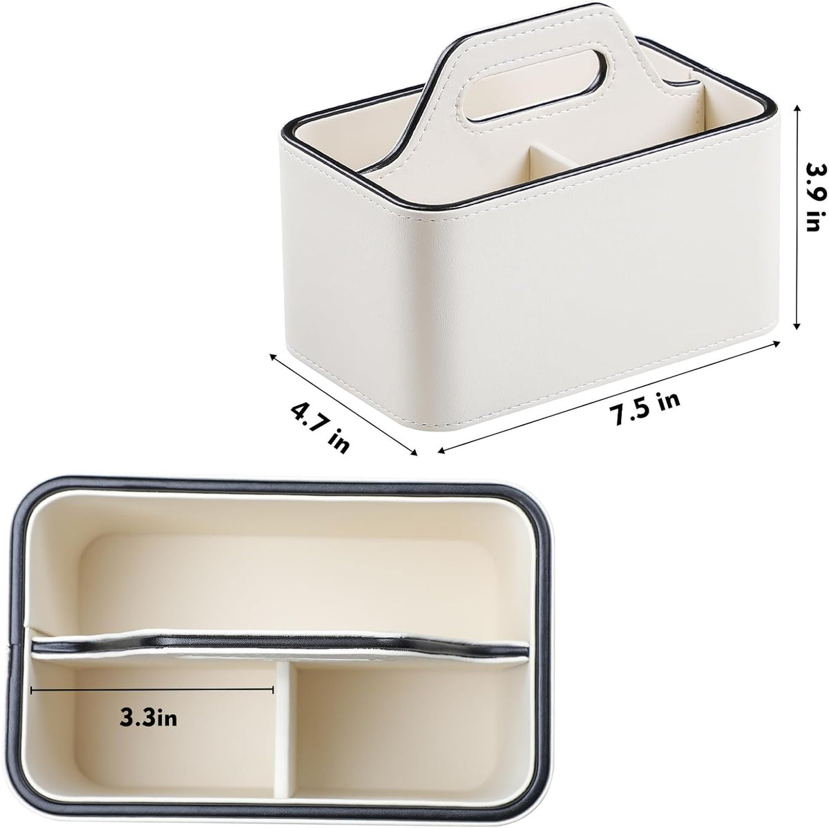 Remote Control Holder, Portable Desk Remote Organizer, Beige