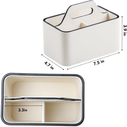Remote Control Holder, Portable Desk Remote Organizer, Beige