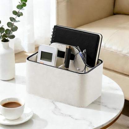 Remote Control Holder, Portable Desk Remote Organizer, Beige