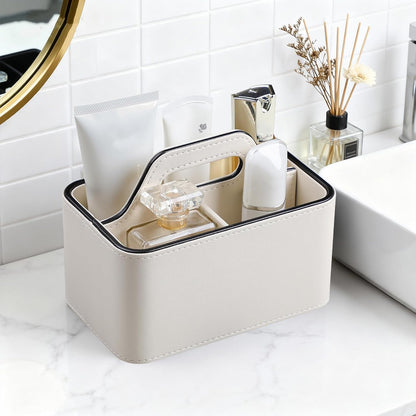 Remote Control Holder, Portable Desk Remote Organizer, Beige