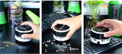 Portable Cordless Mini Desktop Vacuum Desk Dust Cleaner Black