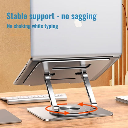 Laptop Stand for Desk, Aluminum Metal MacBook Stand，Computer Riser for Desk, Portable Foldable Adjustable Notebook Holder, Compatible with 10-15.6 Inch Laptops, iPad, Silver.