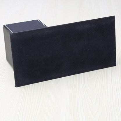 KINGFOM PU Leather Square Pens Pencils Holder Cup Desktop Stationery Organizer Case Office Accessories Container Box (black)
