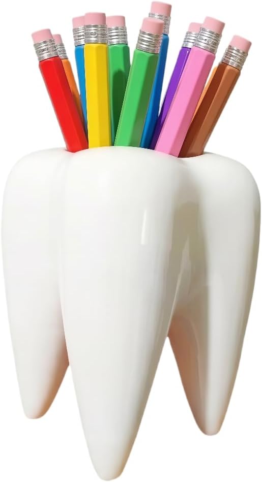 Ceramic Animal Shaped Flower Pot - Unique and Charming Home Decor (Tooth)