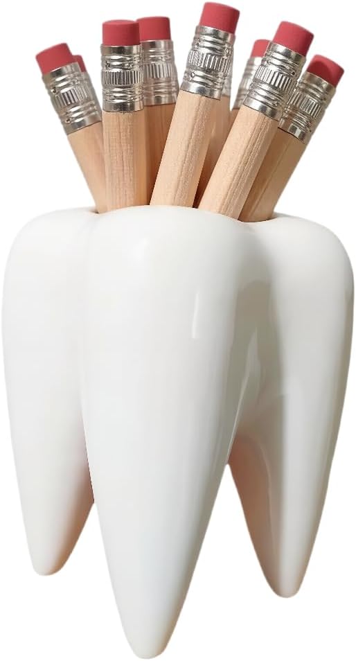 Ceramic Animal Shaped Flower Pot - Unique and Charming Home Decor (Tooth)