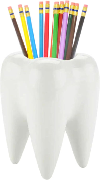 Ceramic Animal Shaped Flower Pot - Unique and Charming Home Decor (Tooth)