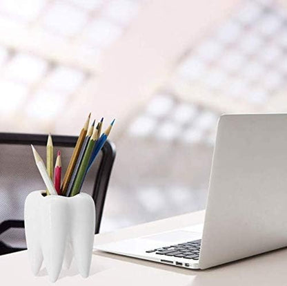 Ceramic Animal Shaped Flower Pot - Unique and Charming Home Decor (Tooth)