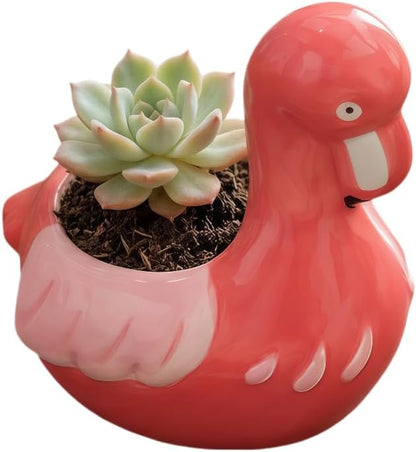 Ceramic Animal Shaped Flower Pot - Unique and Charming Home Decor (Tooth)