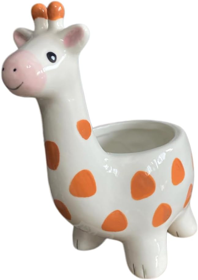 Ceramic Animal Shaped Flower Pot - Unique and Charming Home Decor (Tooth)
