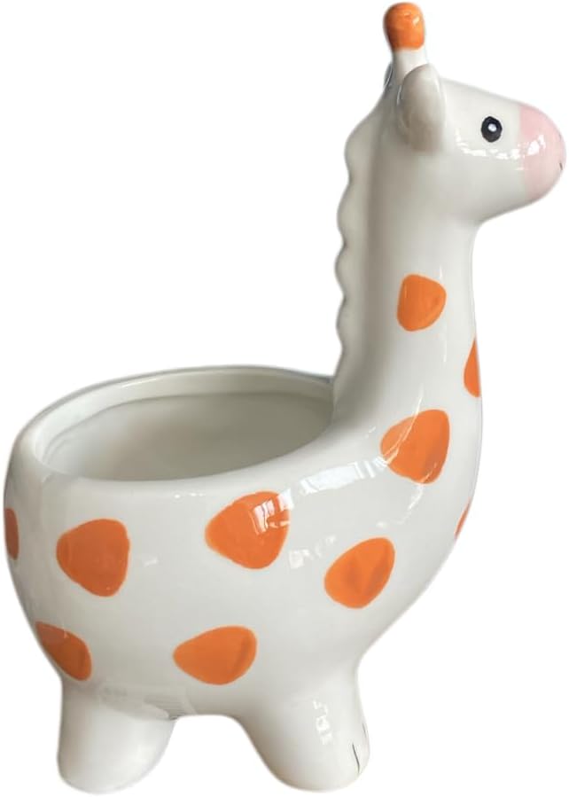 Ceramic Animal Shaped Flower Pot - Unique and Charming Home Decor (Tooth)