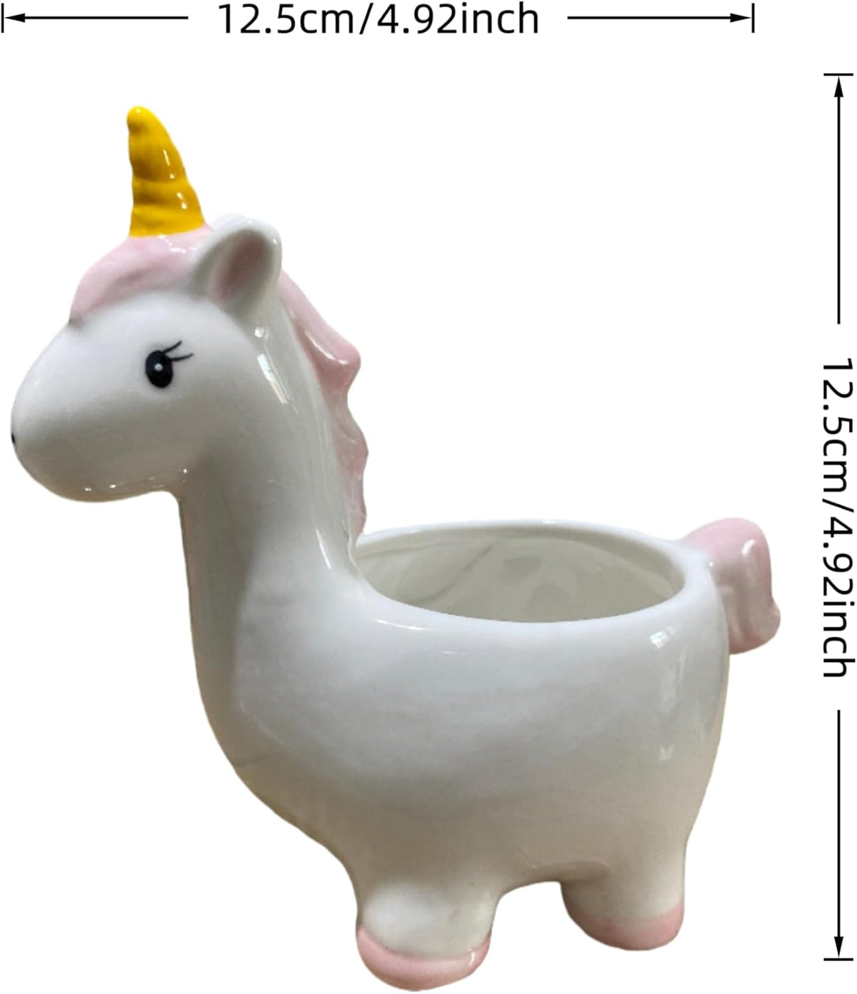 Ceramic Animal Shaped Flower Pot - Unique and Charming Home Decor (Tooth)