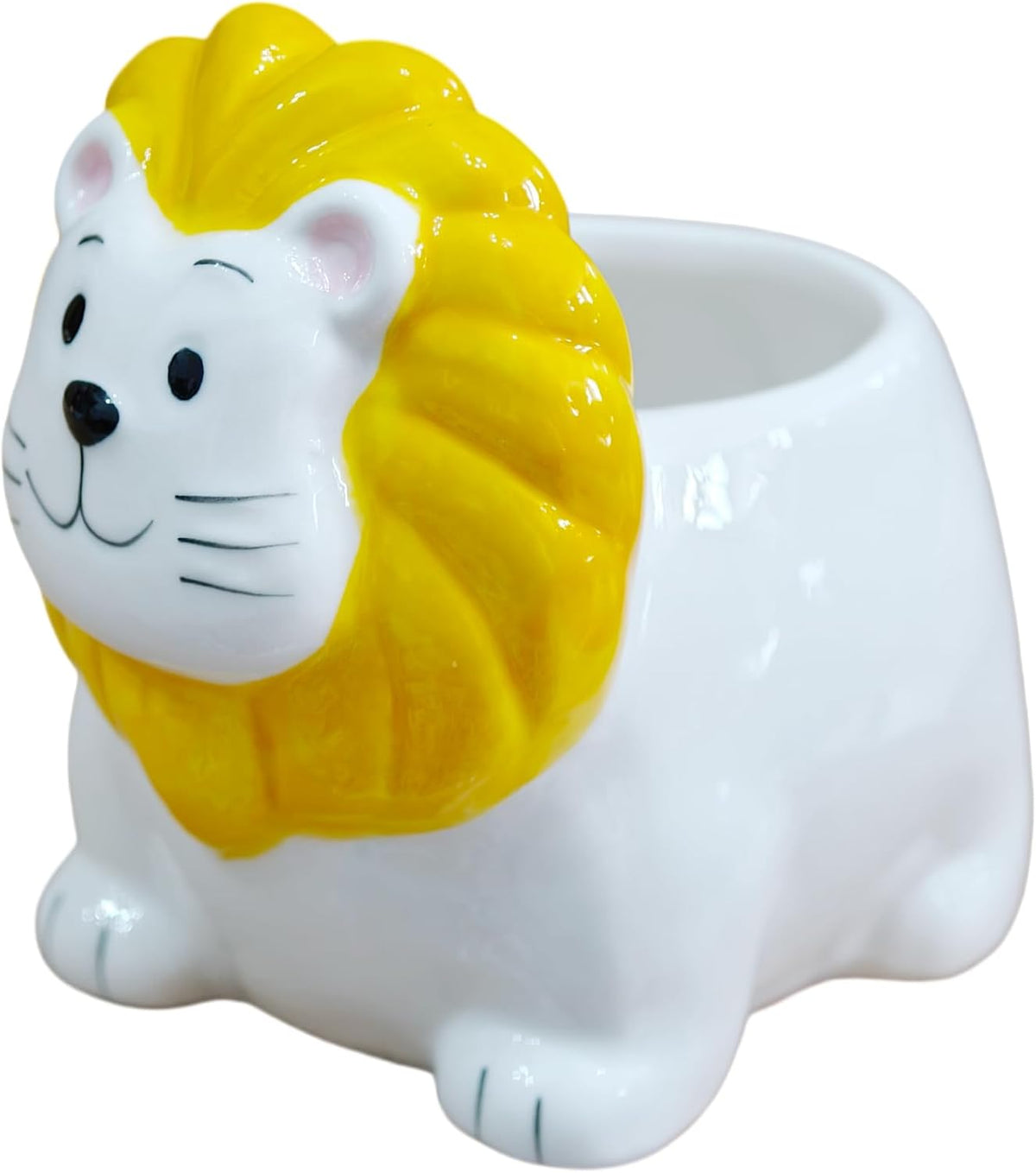 Ceramic Animal Shaped Flower Pot - Unique and Charming Home Decor (Tooth)