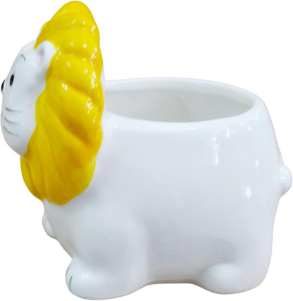 Ceramic Animal Shaped Flower Pot - Unique and Charming Home Decor (Tooth)