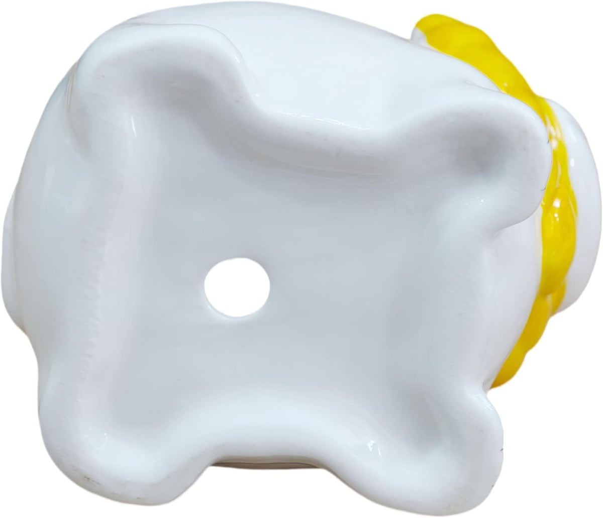 Ceramic Animal Shaped Flower Pot - Unique and Charming Home Decor (Tooth)