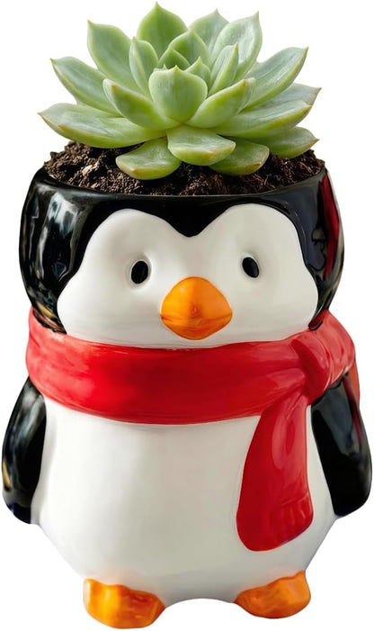 Ceramic Animal Shaped Flower Pot - Unique and Charming Home Decor (Tooth)