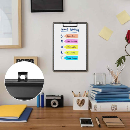 Desktop Document Holder for Typing Clipboard, Paper Holder Stand for Desk When Typing Copy Holder Foldable Stand Clipboard 9 x 13 Inch (Black, 1 Pack)